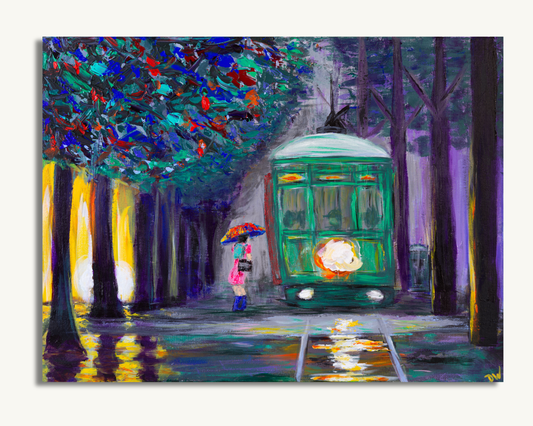 Pink Dress Goes to Work in the Rain